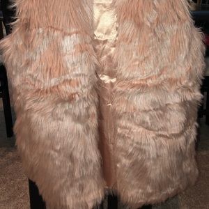Blush Colored Faux Fur Vest